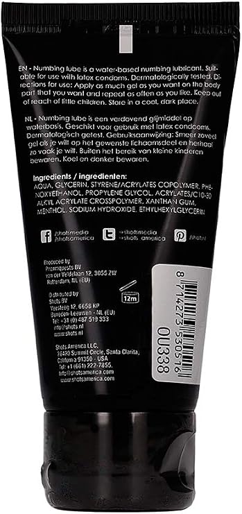 Shots Numbing Lubricant, 50 ml
