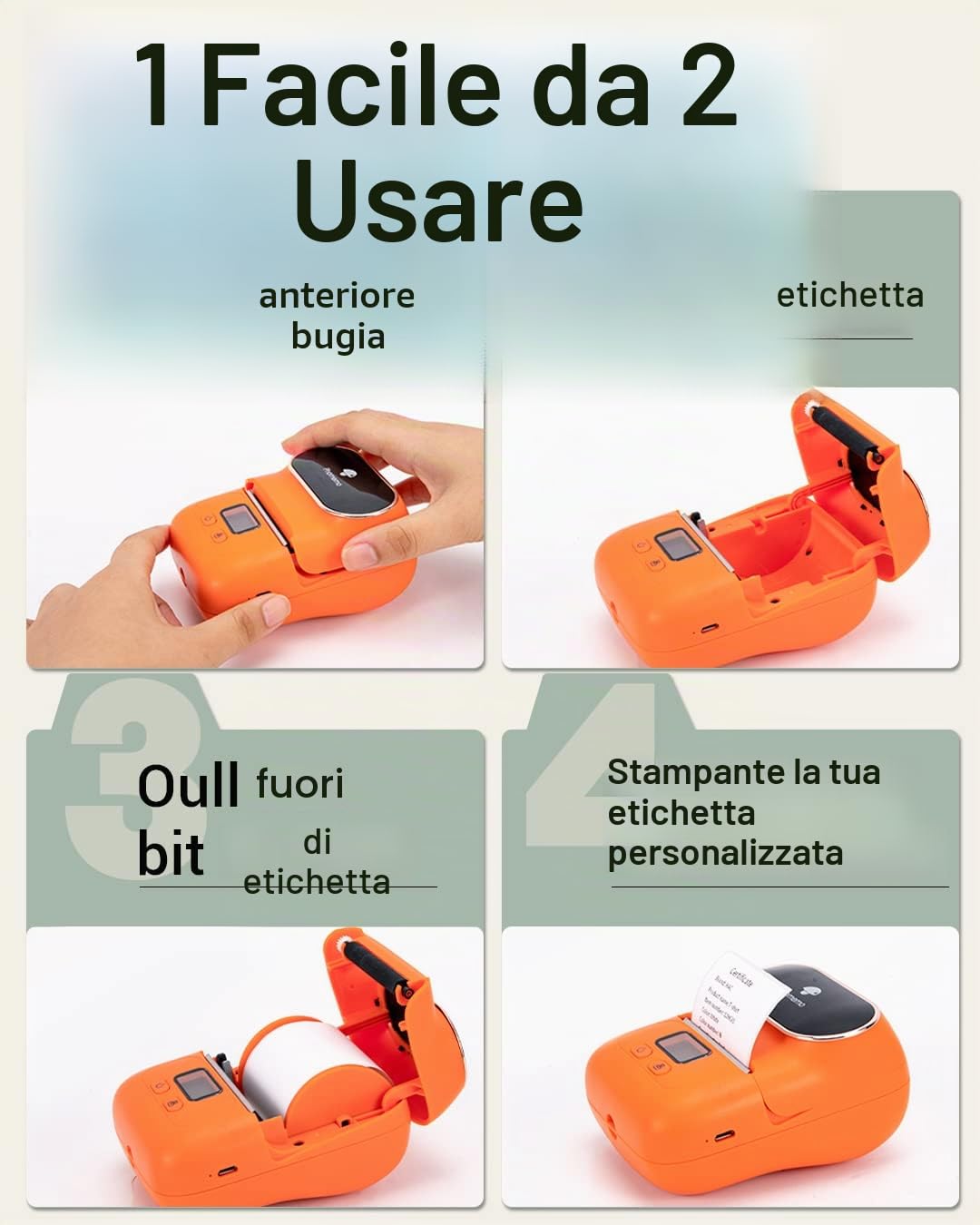 Phomemo 3 rotoli di etichette M110, 40 x 30 mm, multiuso, autoadesive, termiche, per Phomemo M110, M220, M221, M120, M150, M250, M260, M108, M100, M102, M200, 230 Rotolo, 3 rotoli