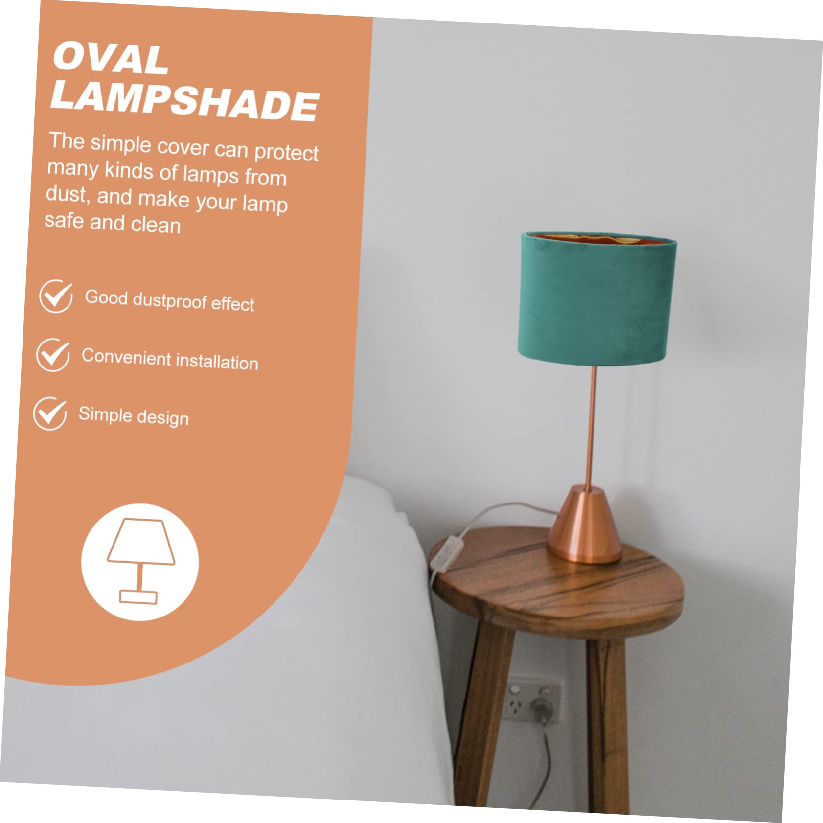 1 x abażur, owalne abażury do lampy stołowej, klosz światła stojącego, małe osłony lamp, złoty abażur, czarne kinkiety ścienne, abażur