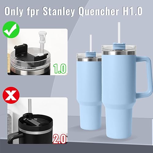Miniatura 2 de Juego de 3 tapones de silicona a prueba de derrames, compatibles con Stanley Cup 1.0 de 40 onzas / 30 onzas, accesorios que incluyen 2 tapas para
