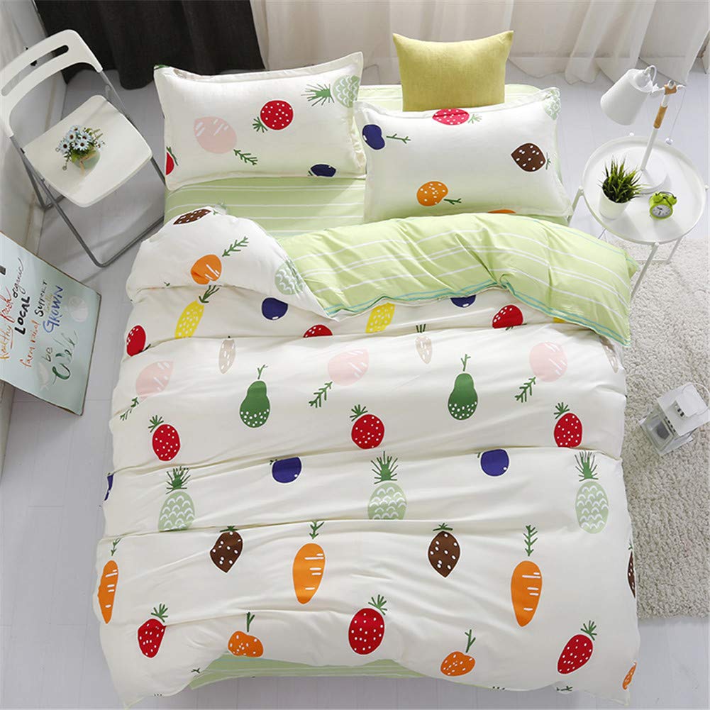 Linge de lit de style classique élégant en parure 4 pièces pour grand lit douillet