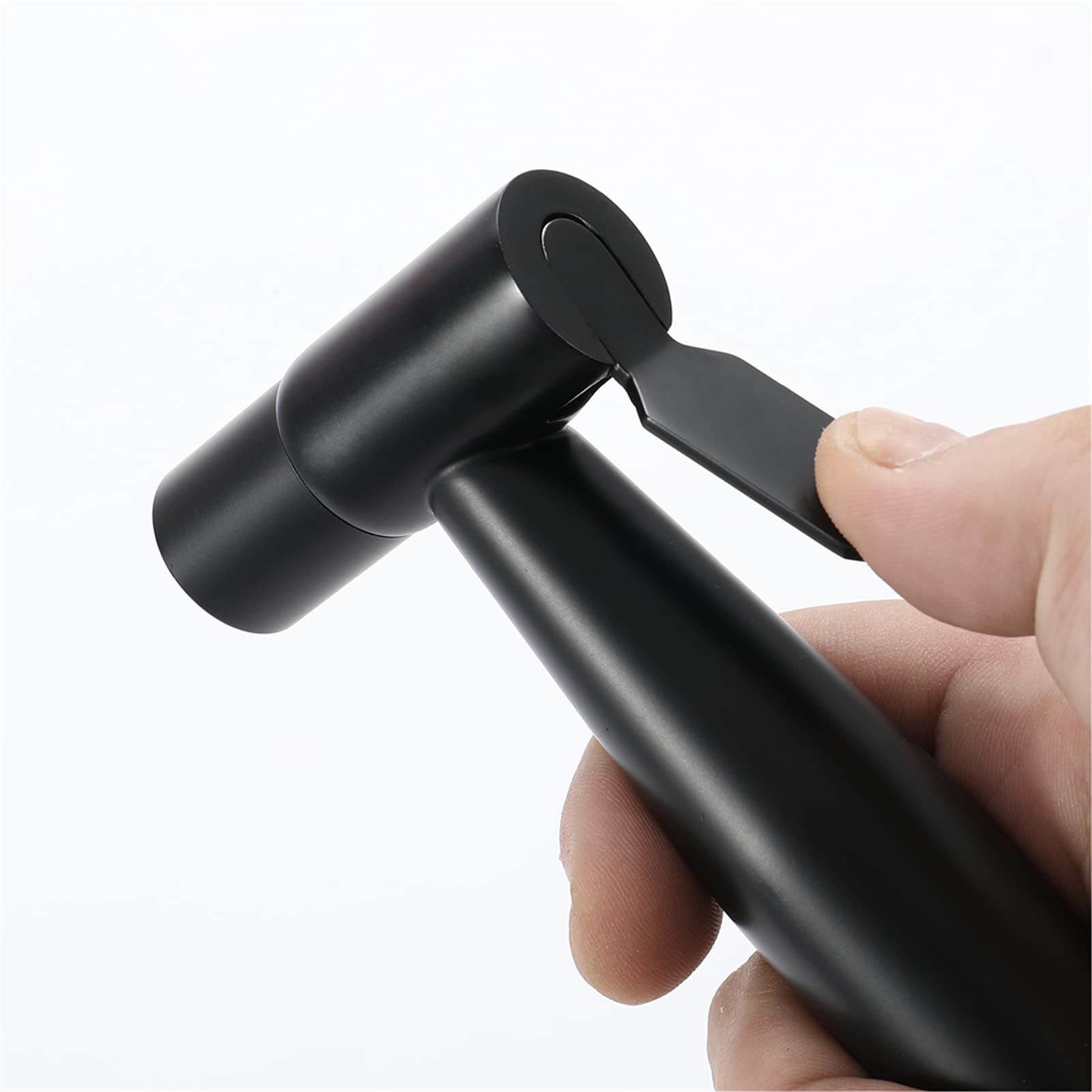 Pulvérisateur de bidet portable pour hygiène personnelle, robinet mural en acier inoxydable pour nettoyage de salle de bain, autonettoyant et douche hygiénique (noir)