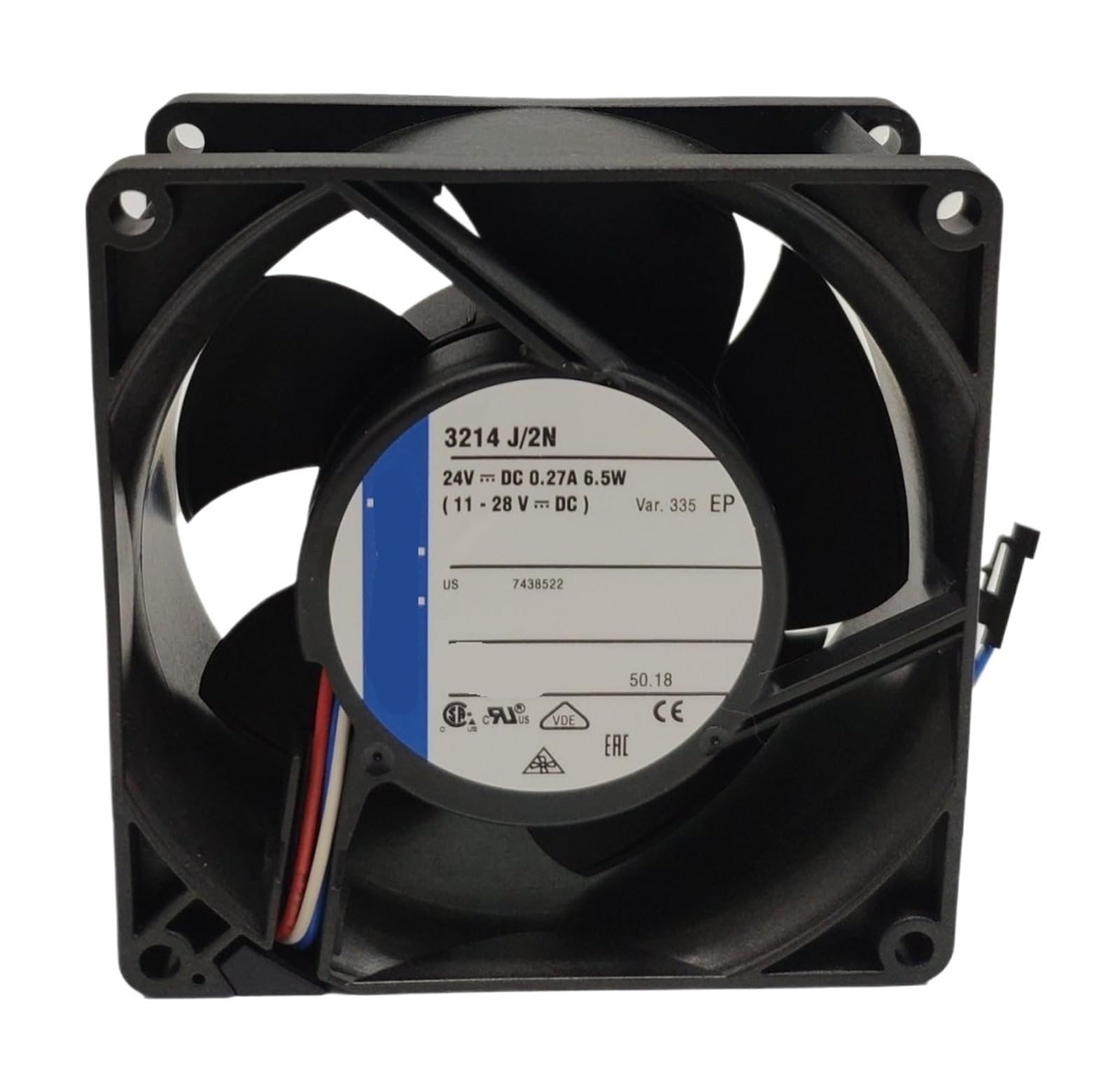 BYZLJTSWT 3214J/2N-335 9cm 24VDC 0.27A 6.5W 6000RPM 1300m3/H 9238 92 * 92 * 38mm Cooling Fan