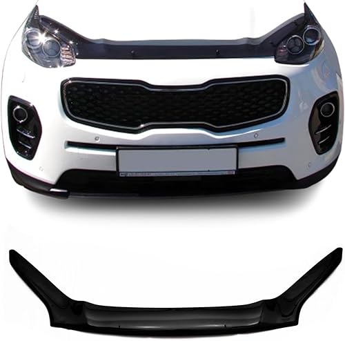 OMAC Protector deflector de capó delantero para Kia Sportage 2017-2022, color negro ahumado