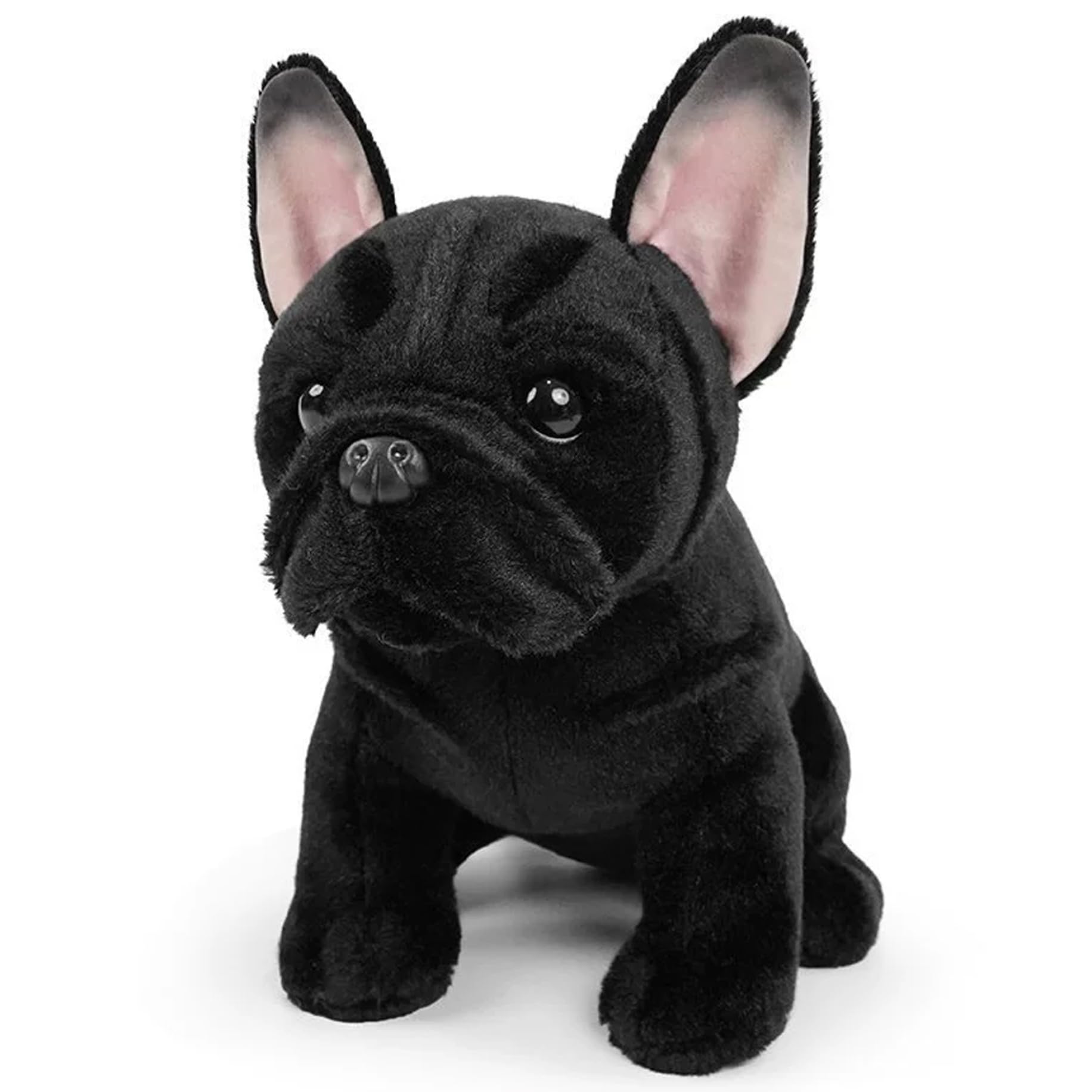 Takingup Bulldog Plush, 8.7 Inch Soft Cute French Bulldog Stuffed Animal - Realistic Black Dog Plush Toy for Boys and Girls