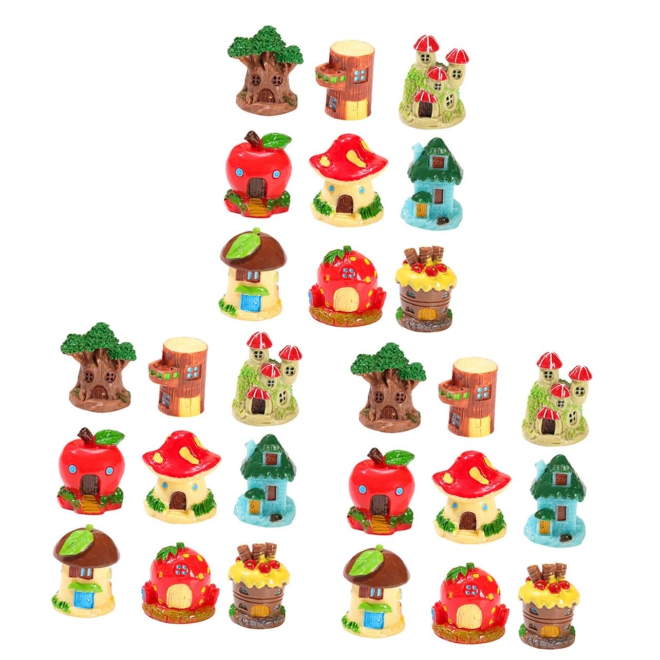 TOYANDONA 3 Sätze Teiliges Deko Resin Wunderschöne Gartenfiguren Für Landschaften Und DIY Dekoration Im Freien Für Festliche Anlässe 9 Stück * 3