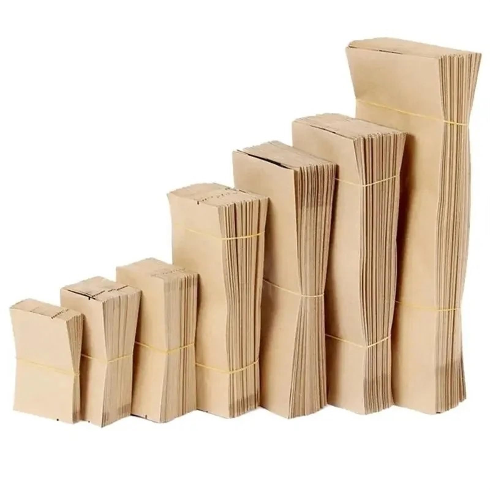 Torby papierowe Kraft, Torebki boczne z papieru pakowego do majsterkowania Przekąski na herbatę Przechowywanie cukierków Wiele rozmiarów Opakowanie 100 sztuk(175x330x70mm)