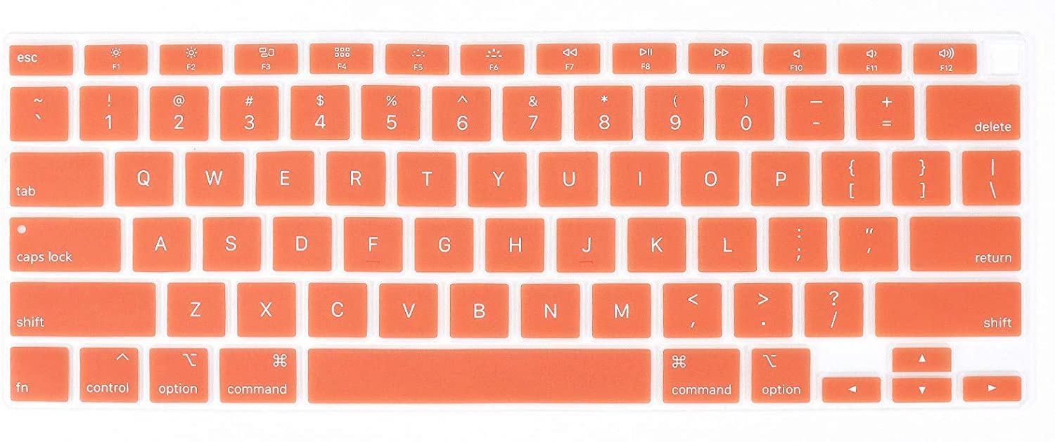 1Goal® MacBook Pro Keyboard Cover Ultra Thin Orange Silicone Keyboard Protector Skin US Layout Compatible MacBook Pro 13/15/17 Inch (with or Without Retina Display) and All MacBook Air 13 Inch, Orange (B0BB9TVX6F) Amazon Price History, Amazon Price Tracker