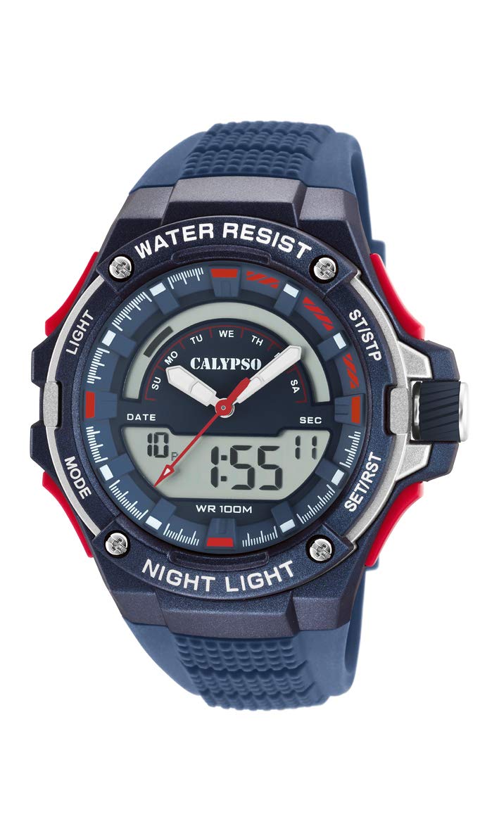 Calypso Watches Mens Quartz Watch, Analogue-Digital Display and Plastic Strap K5768/3