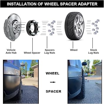 Black Forged 8x6.5 to 8x170 Wheel Adapters 1.5 Inch with 14x1.5 Studs Compatible with Chevrolet GMC 8 Lug for 1999-2010 Silverado Sierra 2500 3500 HD | 2014-2022 R-A-M 2500 3500 - Pack of 2