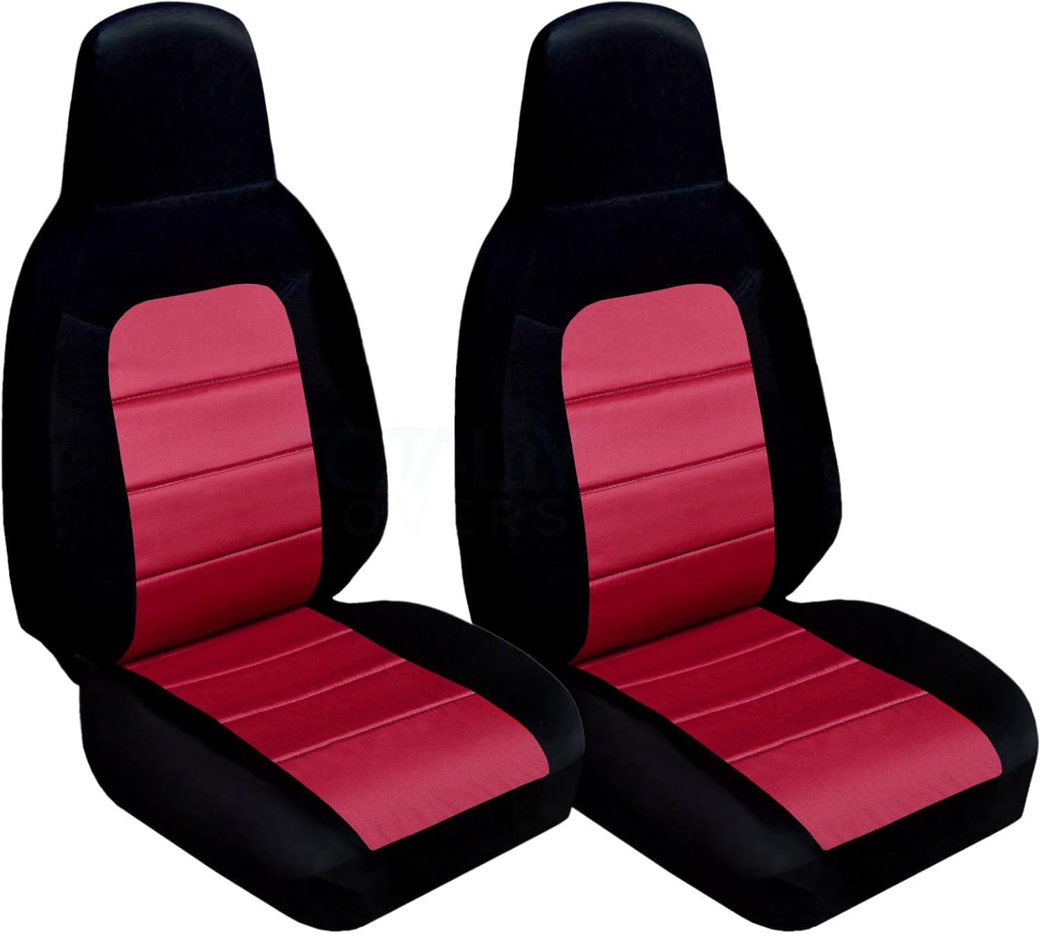 Totally Covers Compatible with 2006-2015 Mazda MX-5 Miata Seat Covers: Black and Burgundy (22 Colors) Seat Belt Holder & Side Airbag Compatible Bucket
