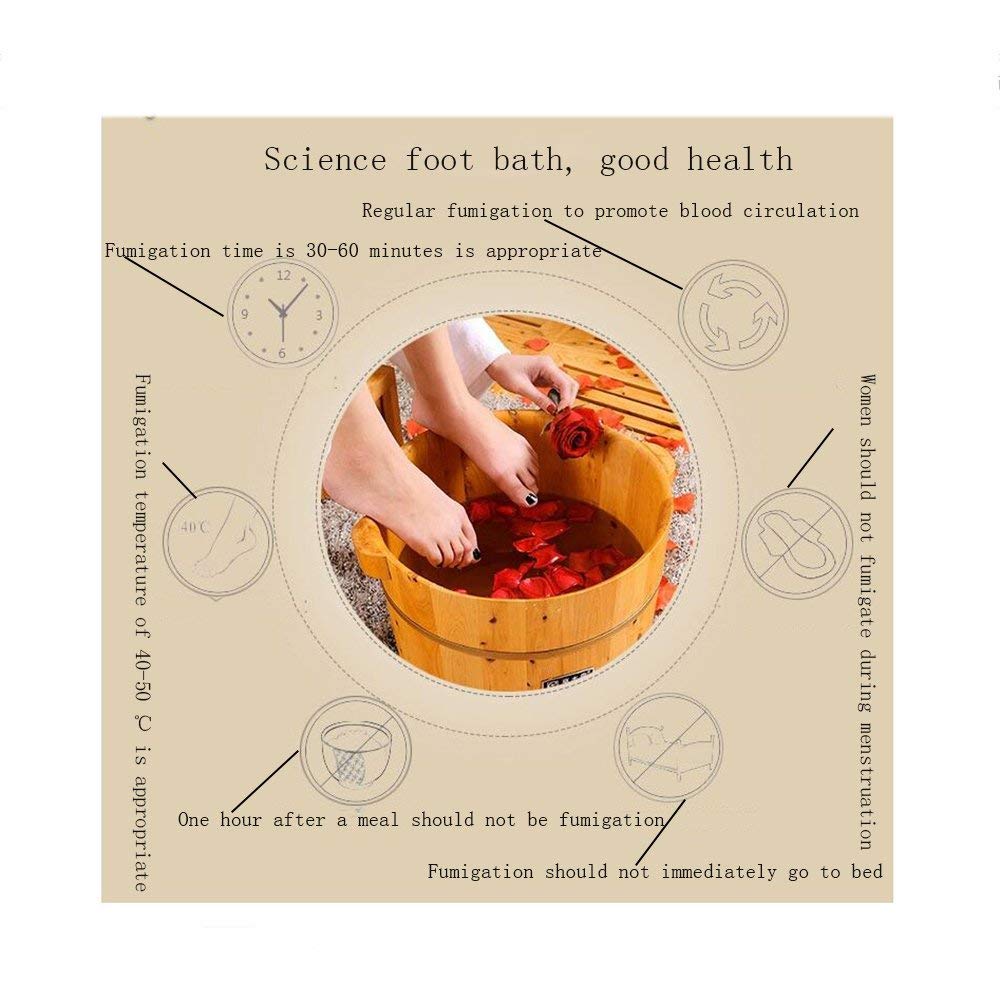 Foot Spa rWooden Reflexology Foot Bath Bucket for Pcure & Home Relaxat Lenitivo Foot Soak Tub per Salute & Benessere t & Relief