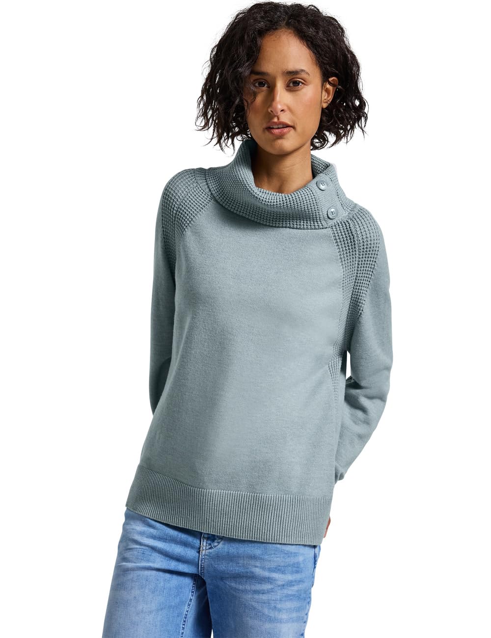 Street One Damen Pullover mit Stehkragen
