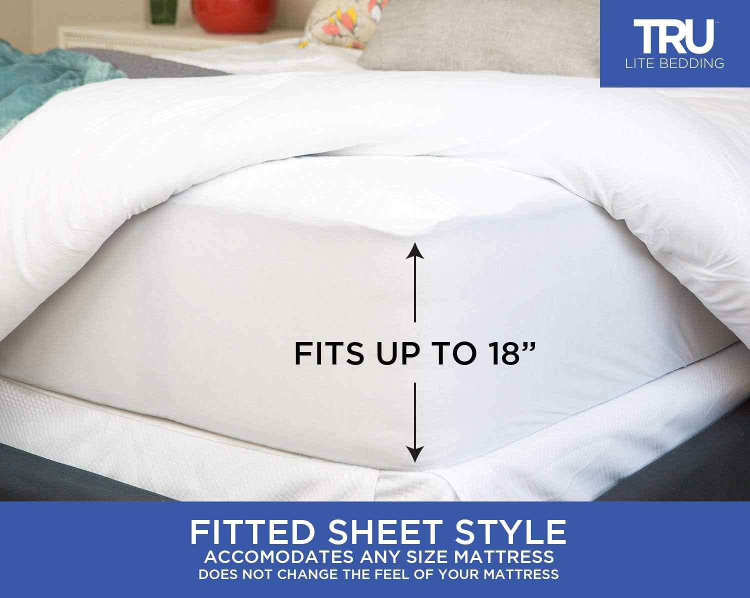 TRU Lite Bedding Waterproof Mattress Protector - Bed Cover - Smooth Breathable Mattress Cover - Protection from Stains and Odors- Twin XL Size