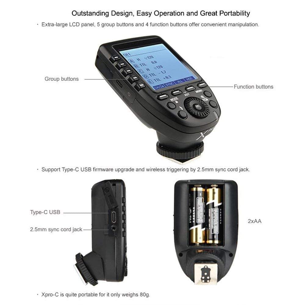 Godox XPro-F TTL 2.4G Transmetteur de déclencheur de Flash transmetteur de déclencheur de Flash X Déclencheur pour appareils Photo Reflex Fuji Godox AD600BM AD600PRO AD200 V860II-F TT685IIF TT350F