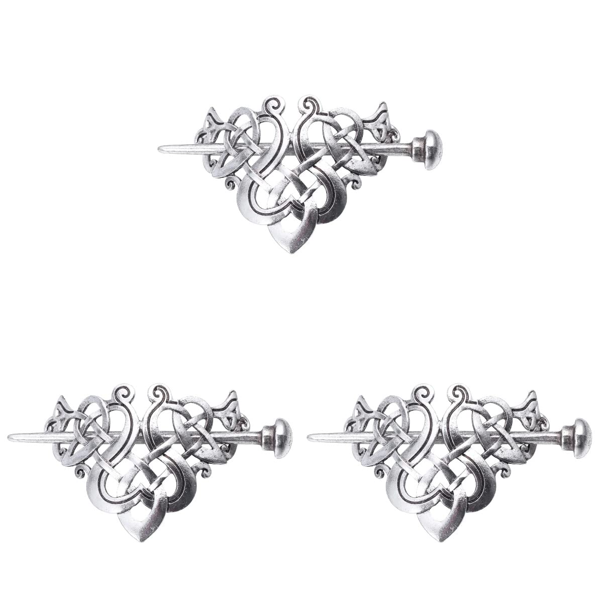 Pince à cheveux celtique viking en métal pour sublimer vos chignons de fête
