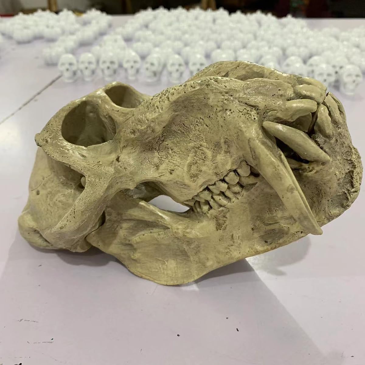 Modelo de cráneo de Babuino, Modelo de cráneo de Animal de simulación, Modelo de cráneo de Mono de Resina, Modelo de cráneo de orangután, decoración de Fiesta de Halloween