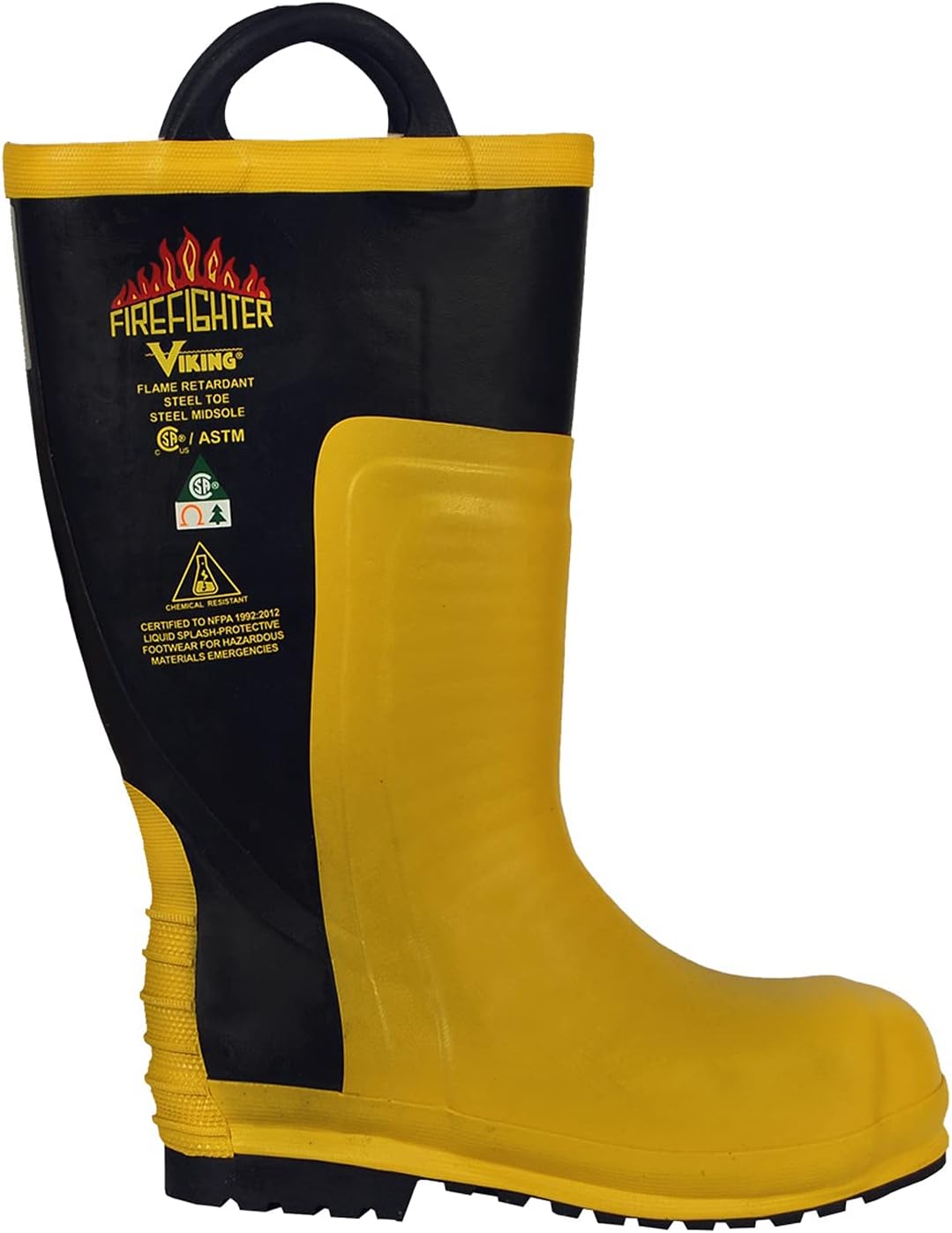 Viking Footwear Men's Firefighter Chainsaw Boot,Yellow/Black,10 M US