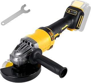 Brushless Cordless Angle Grinder for DE-Walt 20V Battery, 10000RPM 4-1/2" 3 Speed Levels Adjustable Side Handles for Cutting, Grinding, Polishing (Tool Only)