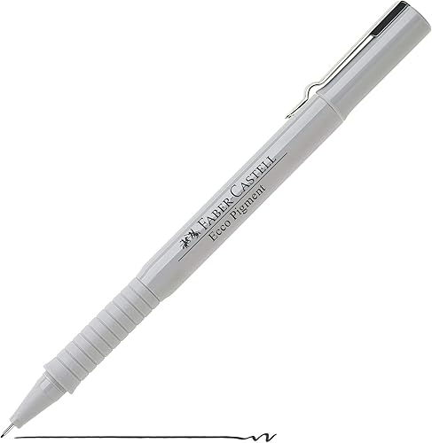 Miniatura 3 de Faber-Castell Ecco Pigment - Cartera con punta de fibra, 4 bolígrafos negros (0.2, 0.4, 0.6 y 0.031 in)