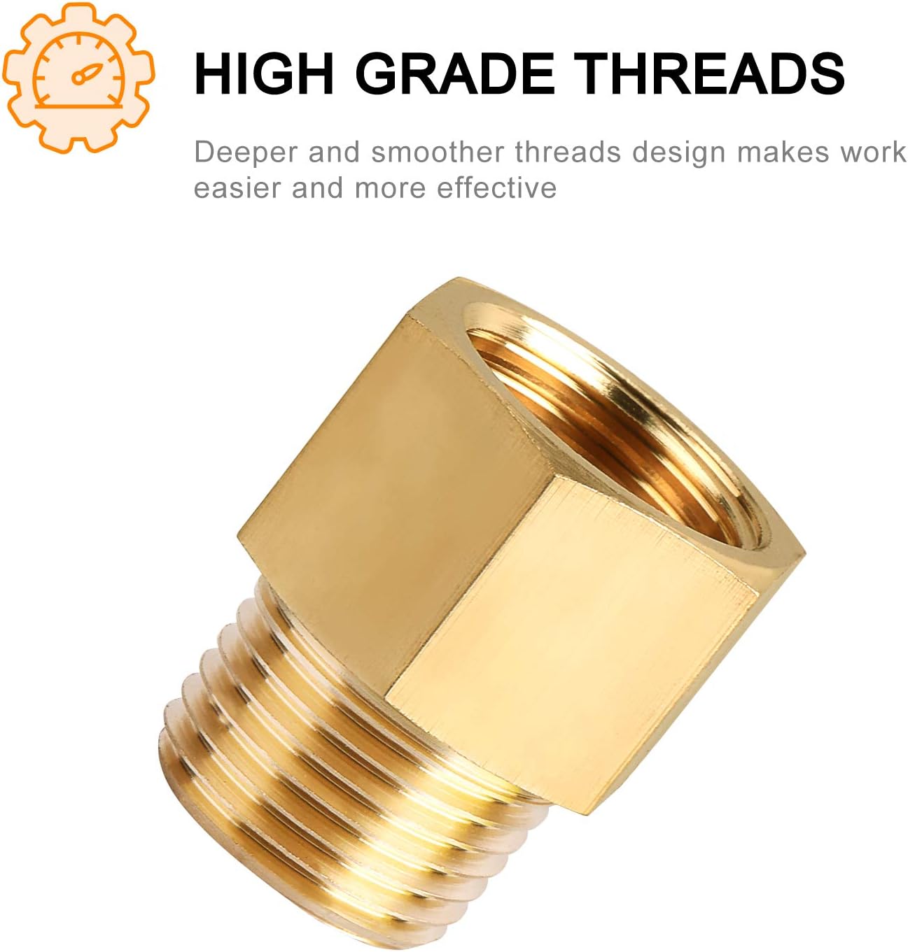 Brass Pipe Fitting, SUNGATOR Adapter, 1/2-Inch Male Pipe x 1/2-Inch Female Pipe (2-Pack) - - 