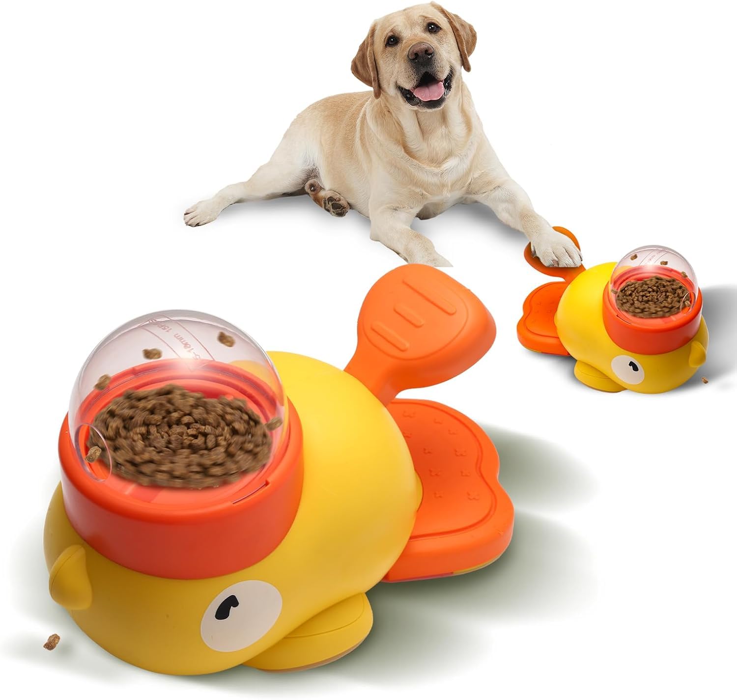 Amazon | 【2025ペット 知育おもちゃ 給餌器 2in1】PETTENA 黄色の