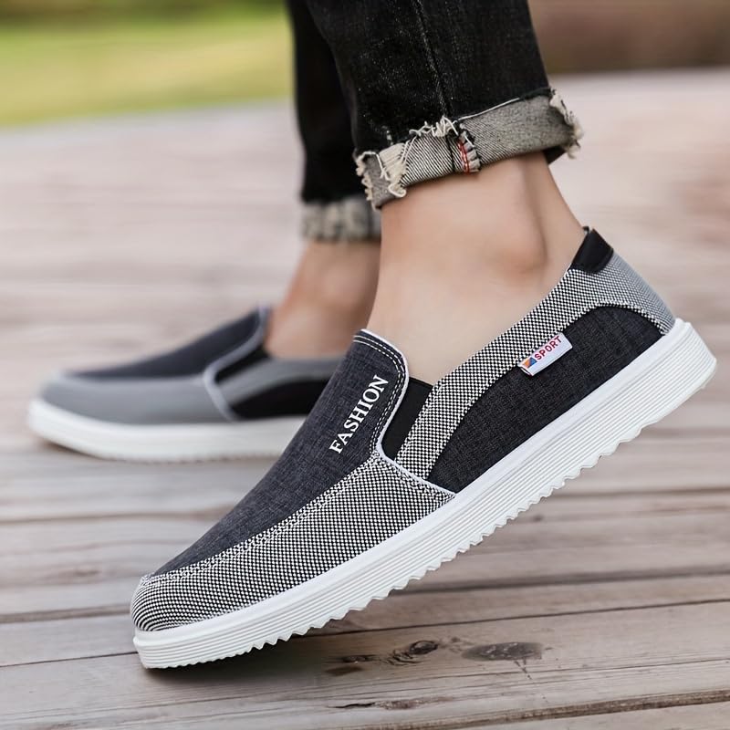 Men's Breathable Casual Loafers, Lightweight Anti-Skid Slip On Shoes for Outdoor Walking Driving, Men's Street Footwear, Spring and Summer2