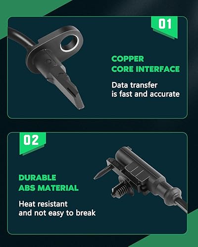 Miniatura 4 de SCITOO 1 sensor de velocidad de rueda ABS delantero izquierdo o derecho apto para 2011 2012 para Infiniti G25, 2007 2008 para Infiniti G35,