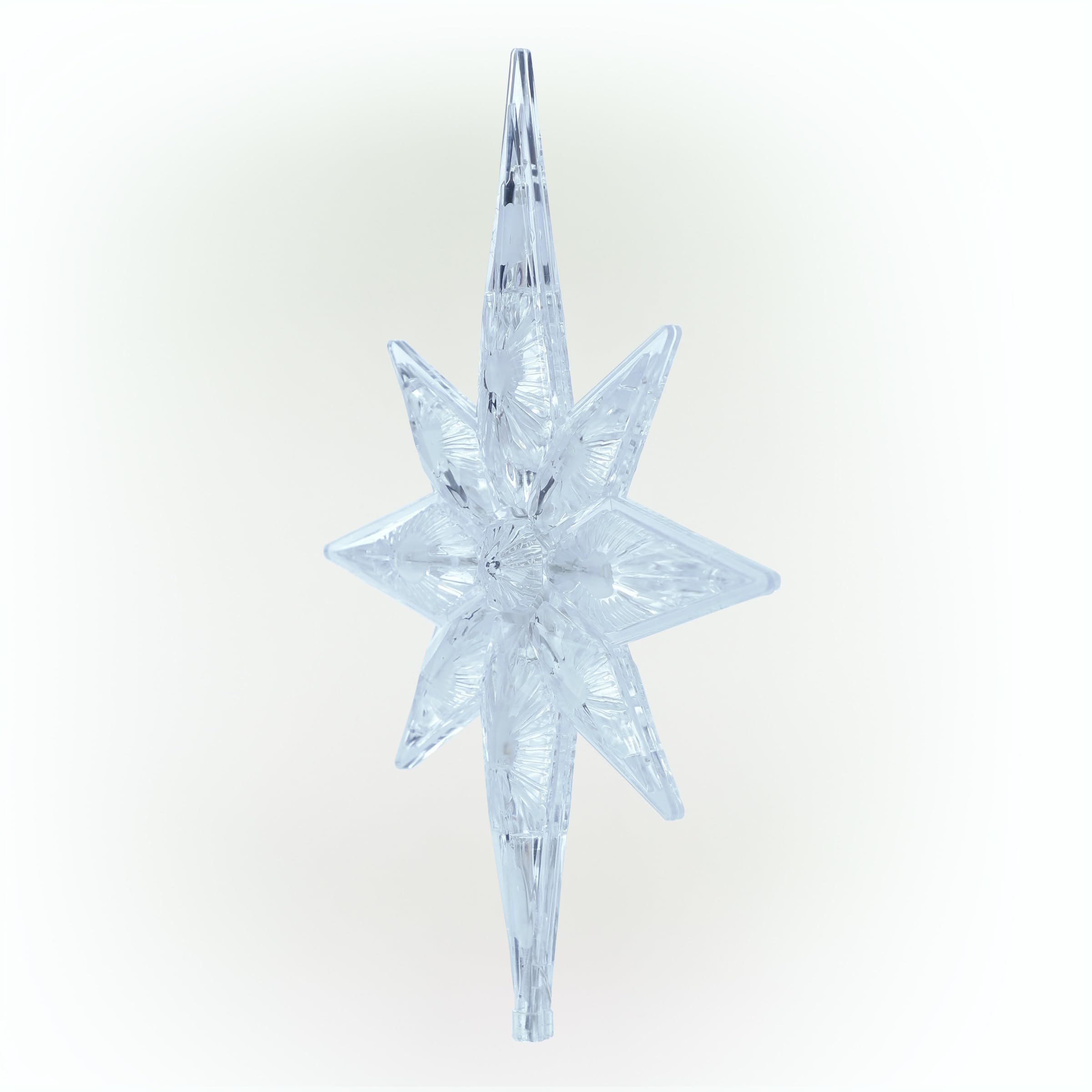Alpine Corporation Cimier de Sapin de Noël en Forme d'étoile avec lumières LED Blanc Froid