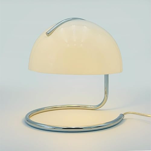 Lotus Atelier Luz Bauhaus cromada Lámpara de mesa retro de hongos para habitación estética moderna iluminación para dormitorio Moderno de mediados