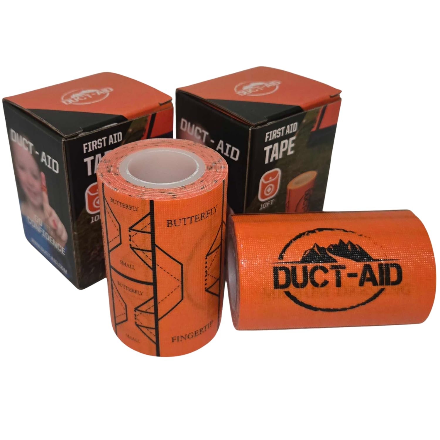 Duct-Aid Compact First Aid Kit, Medical Grade Adhesive, Emergency Response Kit, 10 Feet of Medical Tape (10 Feet of Medical Tape, 2, Count)