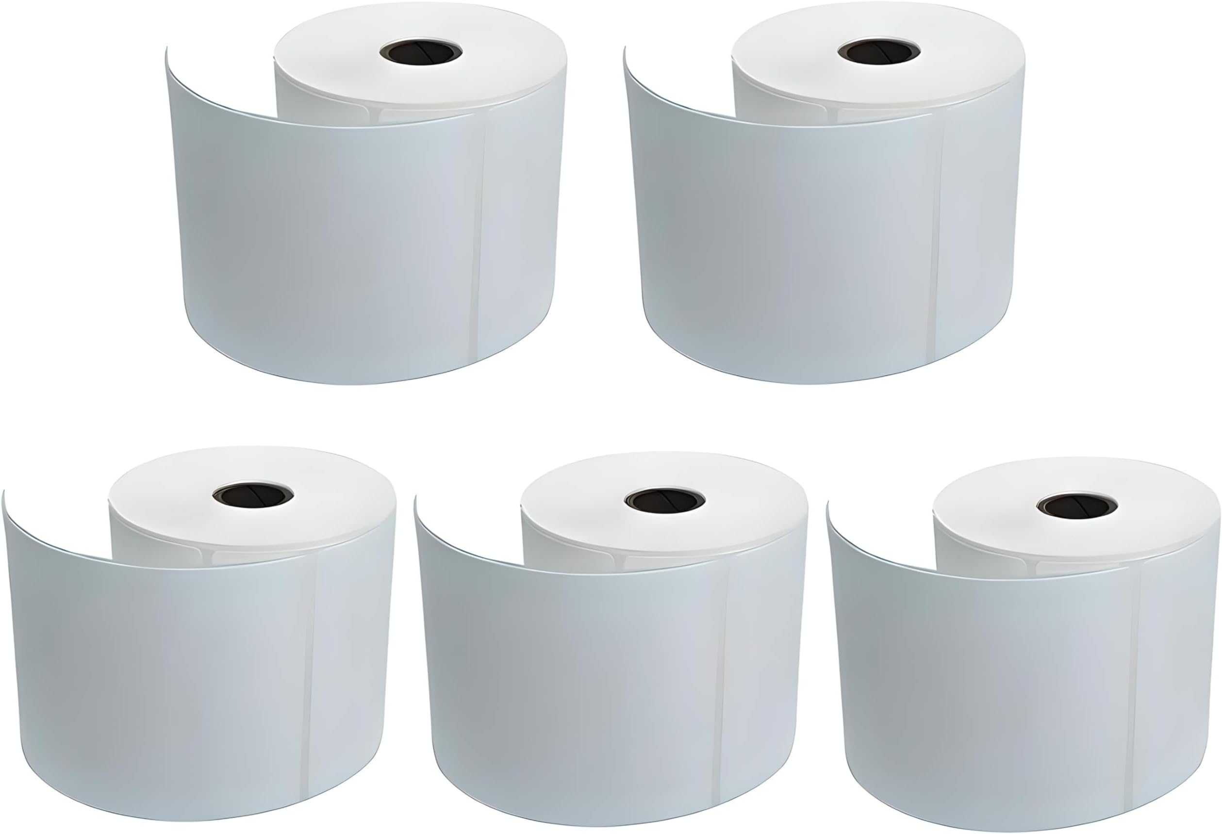 5 Rolls, 1,250 Premium Coated Direct Thermal Labels, 100mm x 150mm (4" x 6"), Self-Adhesive, for Zebra, MUNBYN, Rollo, TSC, Toshiba, Citizen, Direct Thermal Label Printer, LP2844, GK420D, ZD420,ZP450