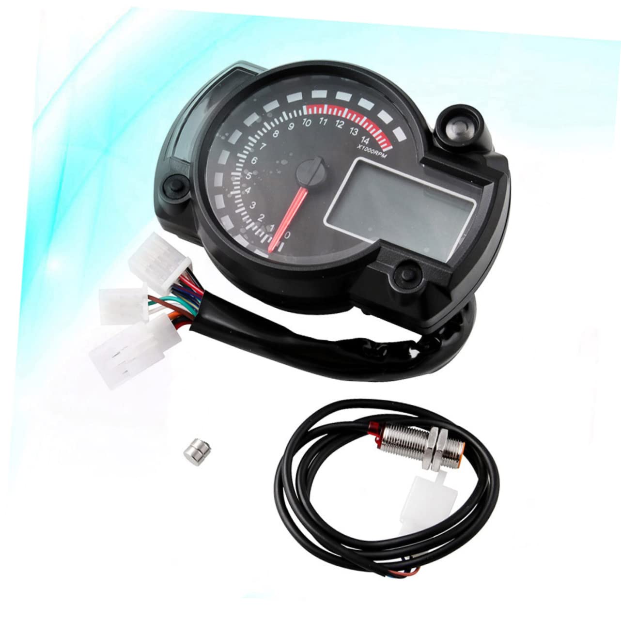 Motorcycle Digital Speedometer Tachometer with Battery Status Color LCD Display for Accurate Odometer Readings Gear Indicator Engine Alerts