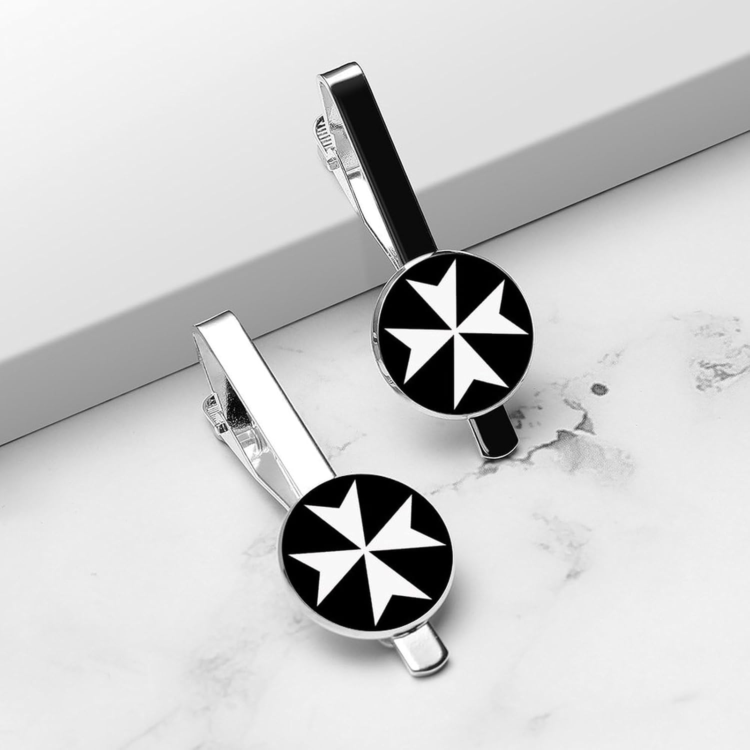 Hospitaller Knights Tie Clip Fashion Jewelry Necktie Pin for Wedding Busiess Office Accessories