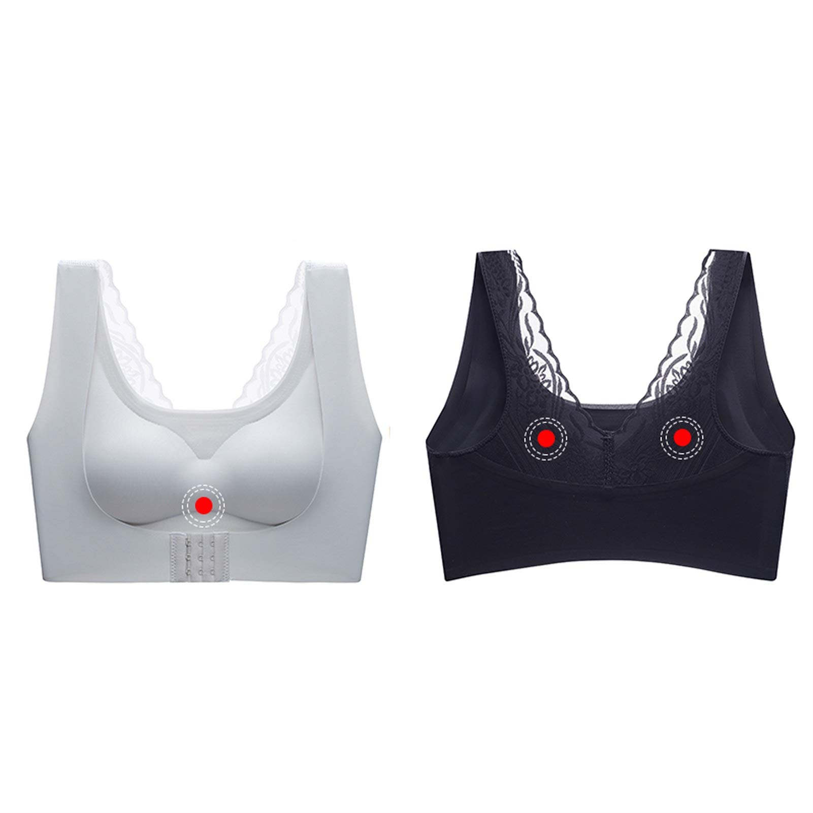 Sujetador deportivo para mujer talla grande XXXL negro gris, top de yoga de alto impacto diario