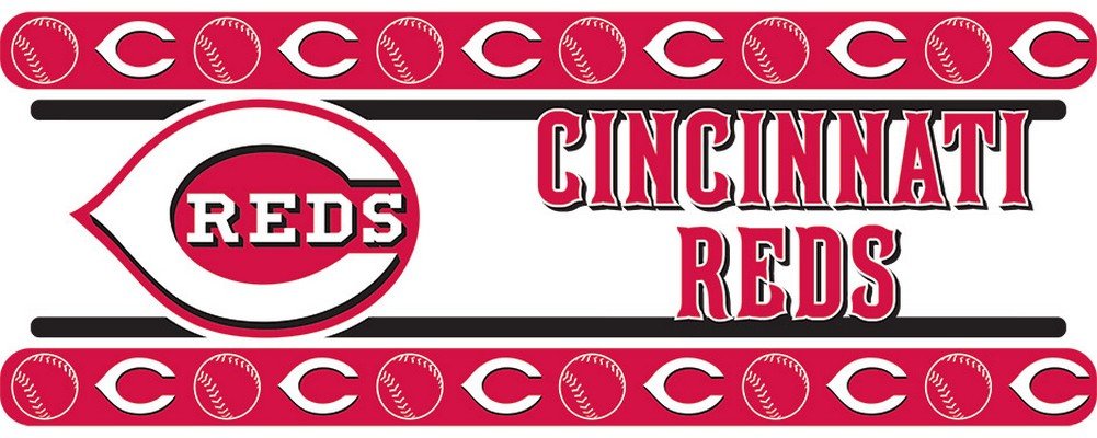 MLB Cincinnati Reds Wall Border, 05 x 15, Multicolor