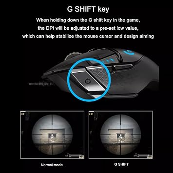 Logitech G502 Hero Ayarlanabilir Oyun Faresi Kablolu Optik - Hero 25K Sensör, 25.600 DPI, RGB, Ayarlanabilir Ağırlıklar, 11 Programlanabilir Düğme, PC/Mac - Siyah