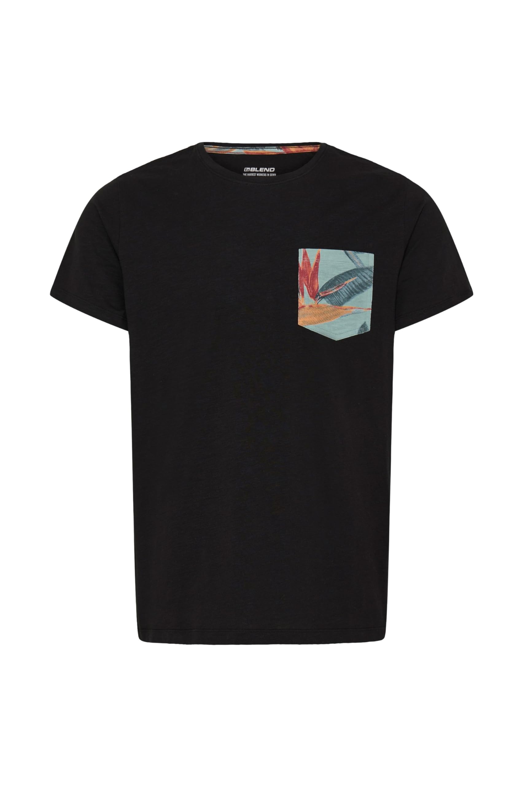 Blend BHTrop Herren T-Shirt Kurzarm Shirt Basic Print mit Rundhalsausschnitt
