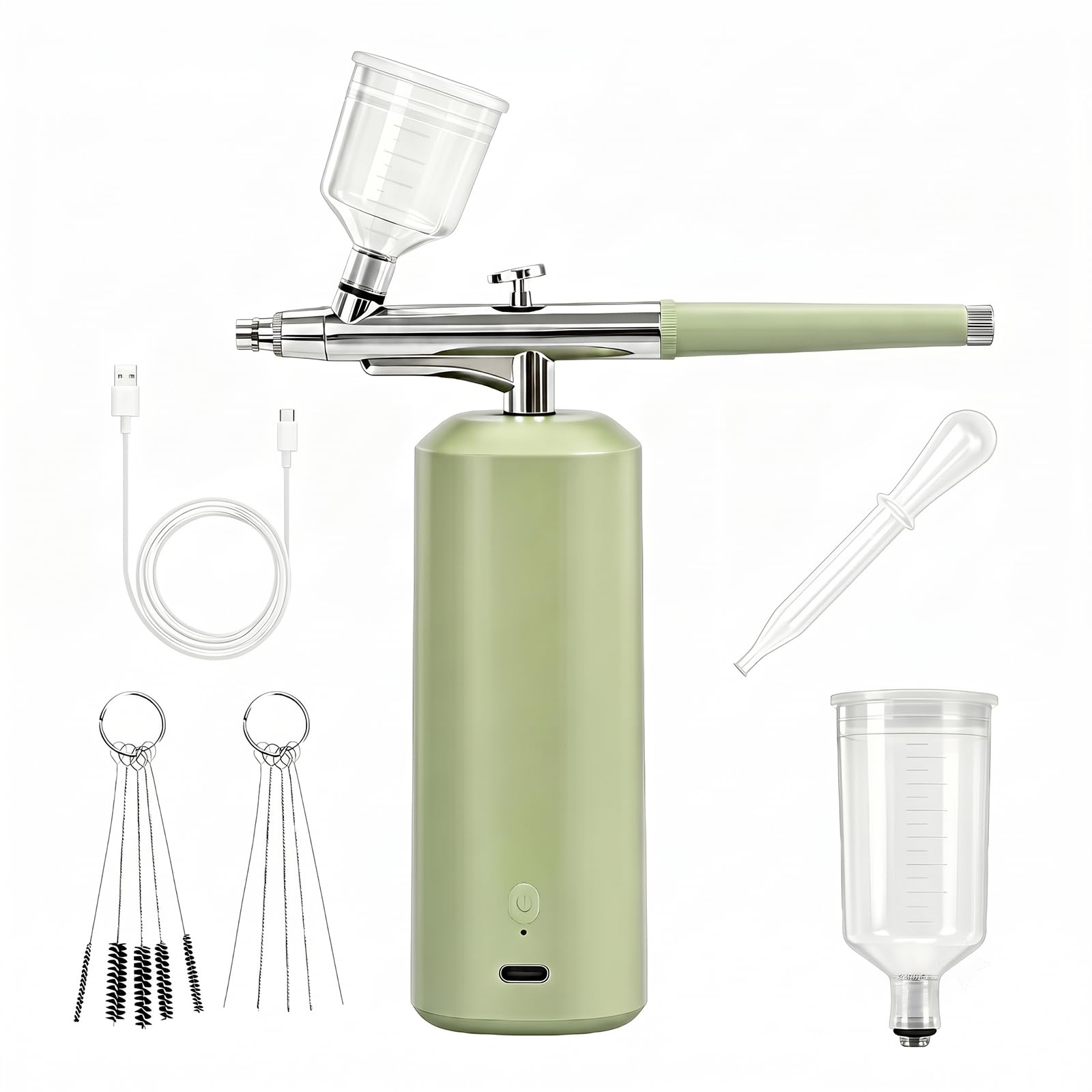 Kit de aerógrafo de alta presión recargable de 48 PSI para pintura fina