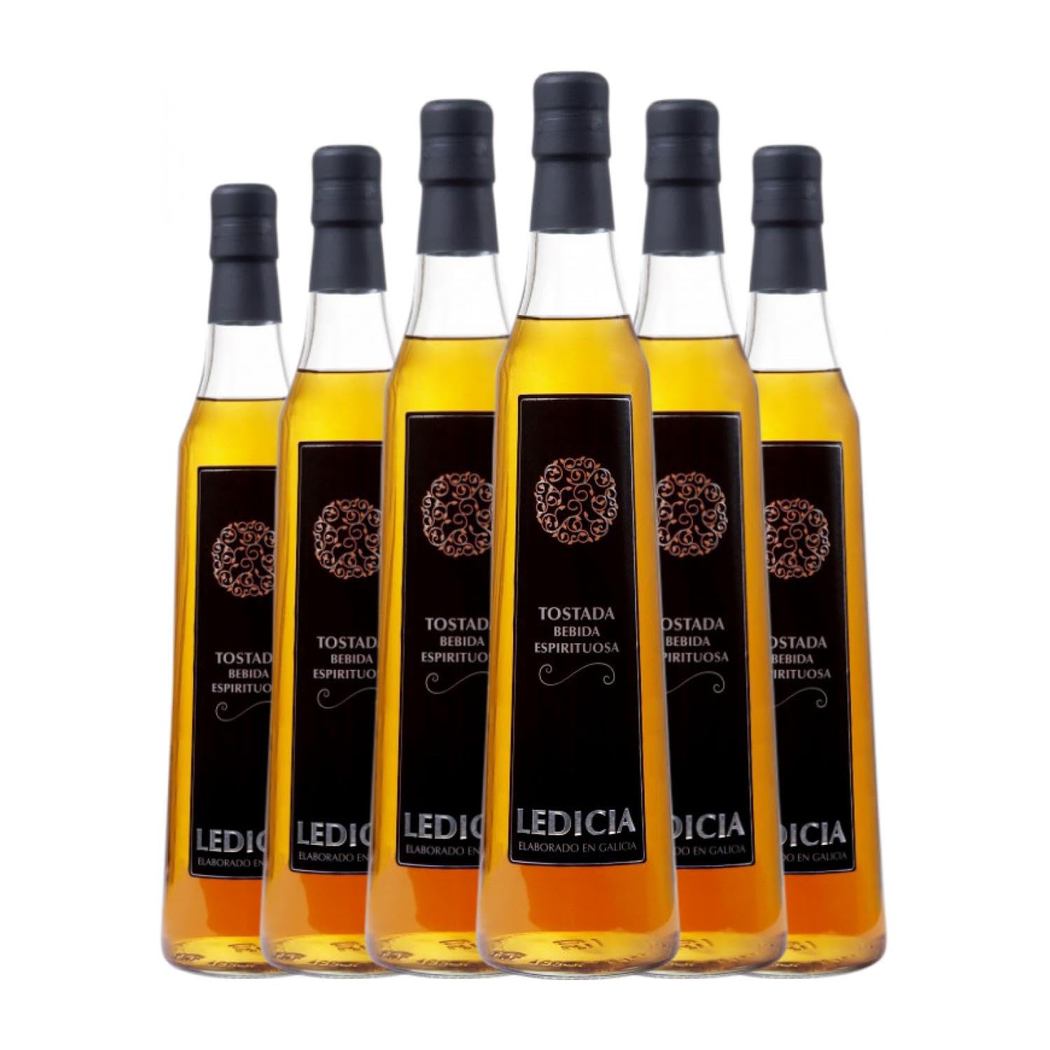 Orujo Nor-Iberica de Bebidas Ledicia Orujo Tostado 70 cl (Caja de 6 Botellas de 70 cl)