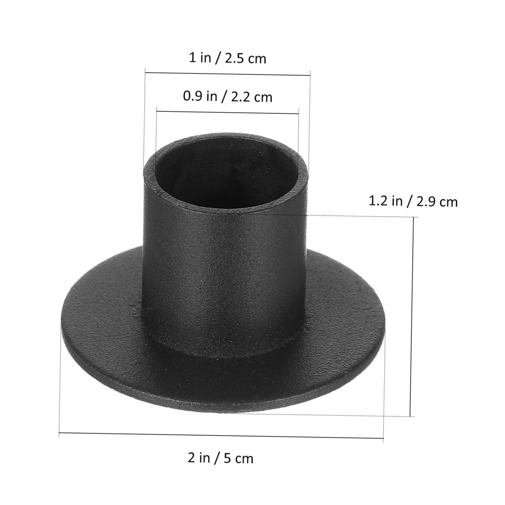 8 Stück Kerzenständer aus Schwarzem Eisen Stabil und Schadensresistent Runde Säulenkerzenhalter für Tischdekoration und Festliche Partys im Minimalistischen Landhausstil