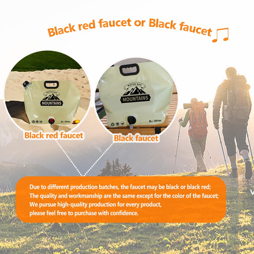 Réservoir D'eau Pliable, 10L Bidon D'eau Pliable Avec Robinet, Bpa Free