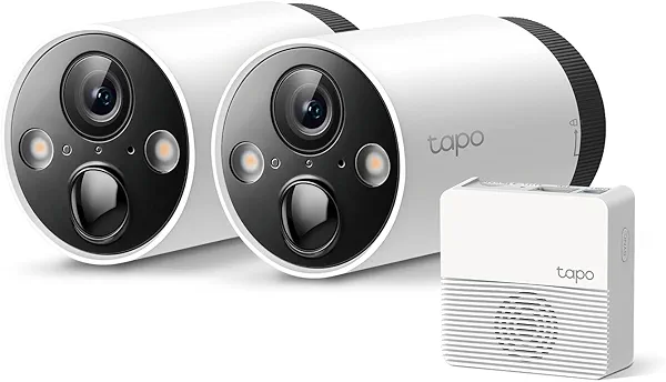 Tapo TP-Link 2K QHD Outdoor Wireless Security Camera System, Up to 180D Battery, Color Night Vision w/Starlight Sensor, Motion/Person/Pet/Vehicle Detection, Works w/Alexa &Google Home, C420S2