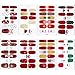 Blulu 8 Sheets Christmas Nail Wraps Full Wrap Polish Sticker Strips Self Adhesive Nail Decals with Deer Snowman Xmas Tree Design and File for Women Christmas Decoration(Classic Style)