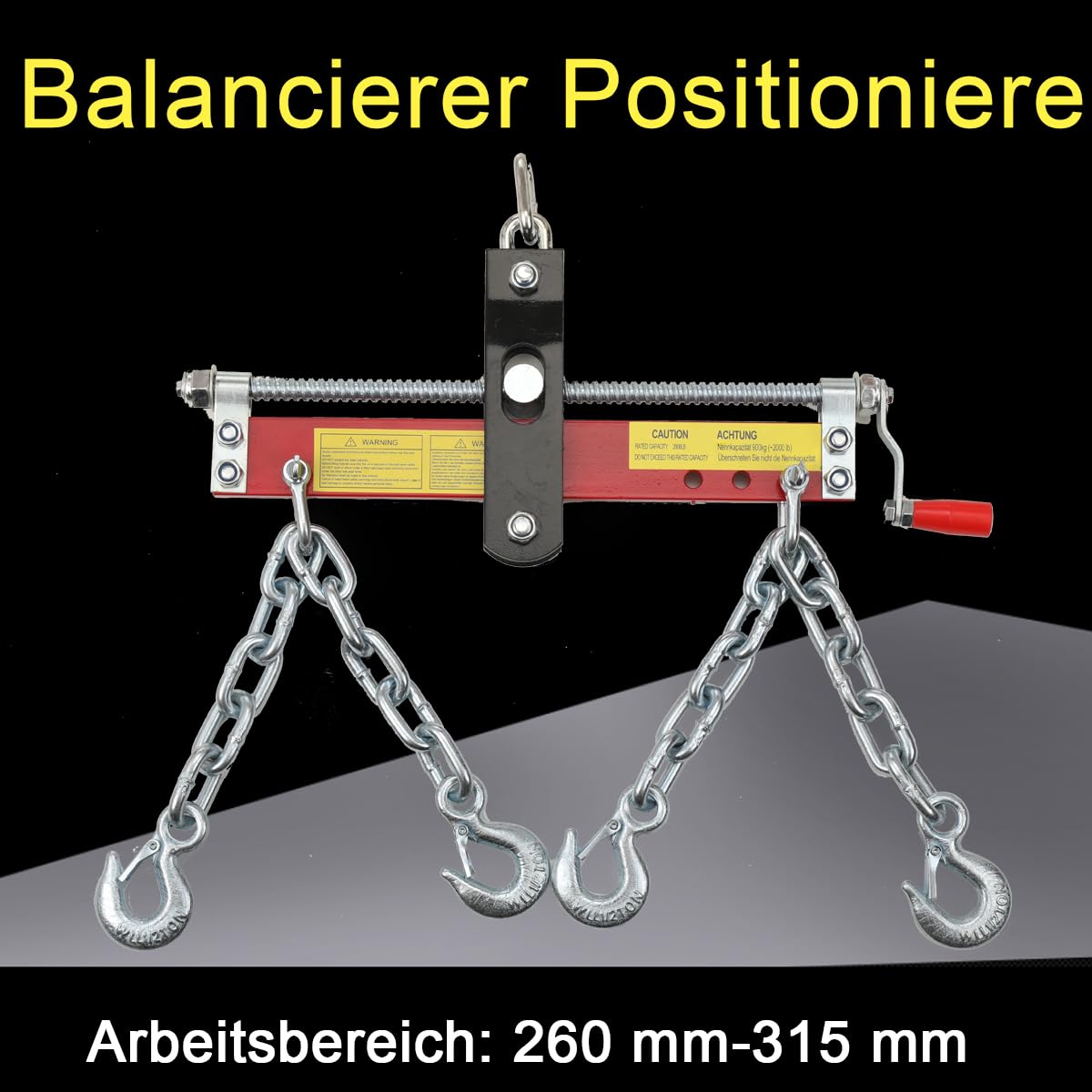 Équilibreuse de Moteur 900 kg avec poignée - Grue datelier - Grue de Moteur Support Moteur Pont Moteur,Longueur de chaîne : env.30cm