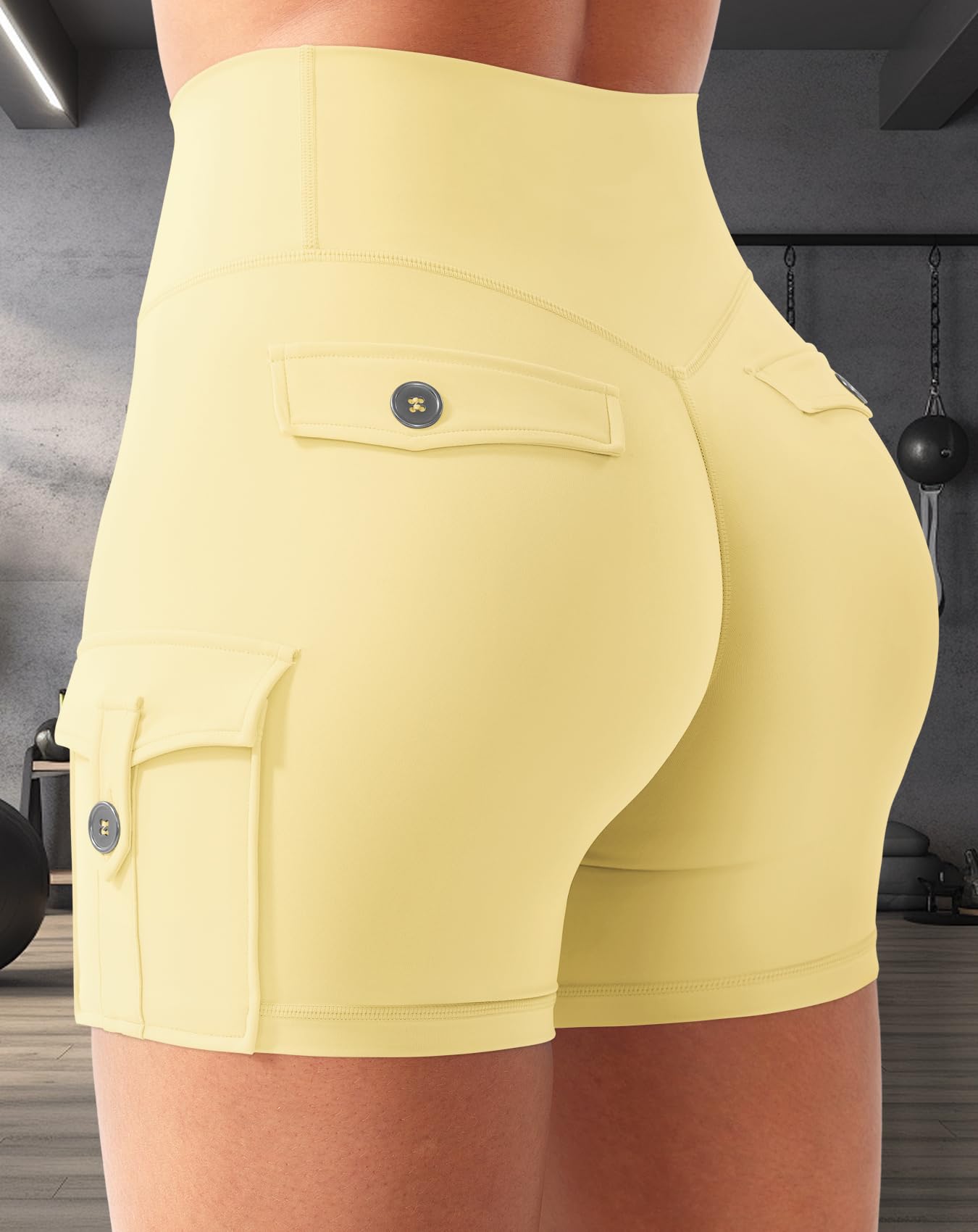 CoreFlex - Pantalones cortos de entrenamiento para mujer con bolsillos tipo cargo, cintura oculta, entrepierna de 3.6 pulgadas, 4.5 pulgadas, sin costura frontal — view 9