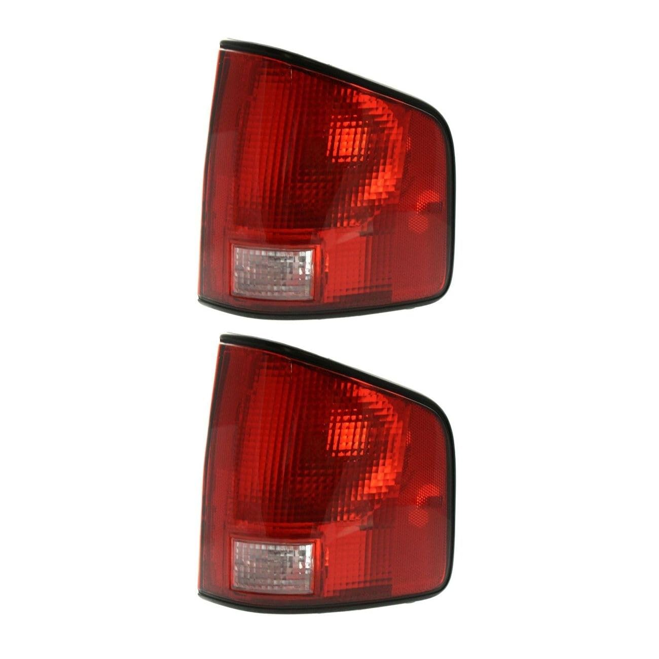 DinDoong 2 Set of - Tail Light Bulb Right Side Clear Red Lens Tail Lamp for Chevy for S10 1994-2004,for GMC for Sonoma 1994-2004,for Isuzu for Hombre 1996-2000