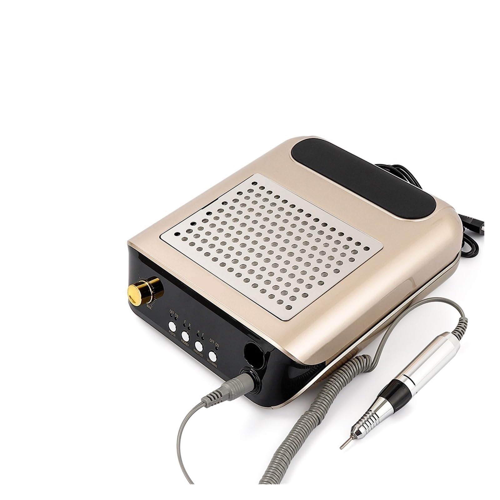 Limpiador recolector de polvo uñas 2 en 1, 65W, taladro eléctrico 2500RPM, máquina manicura, Kit brocas, herramientas decoración Para salón o en casa
