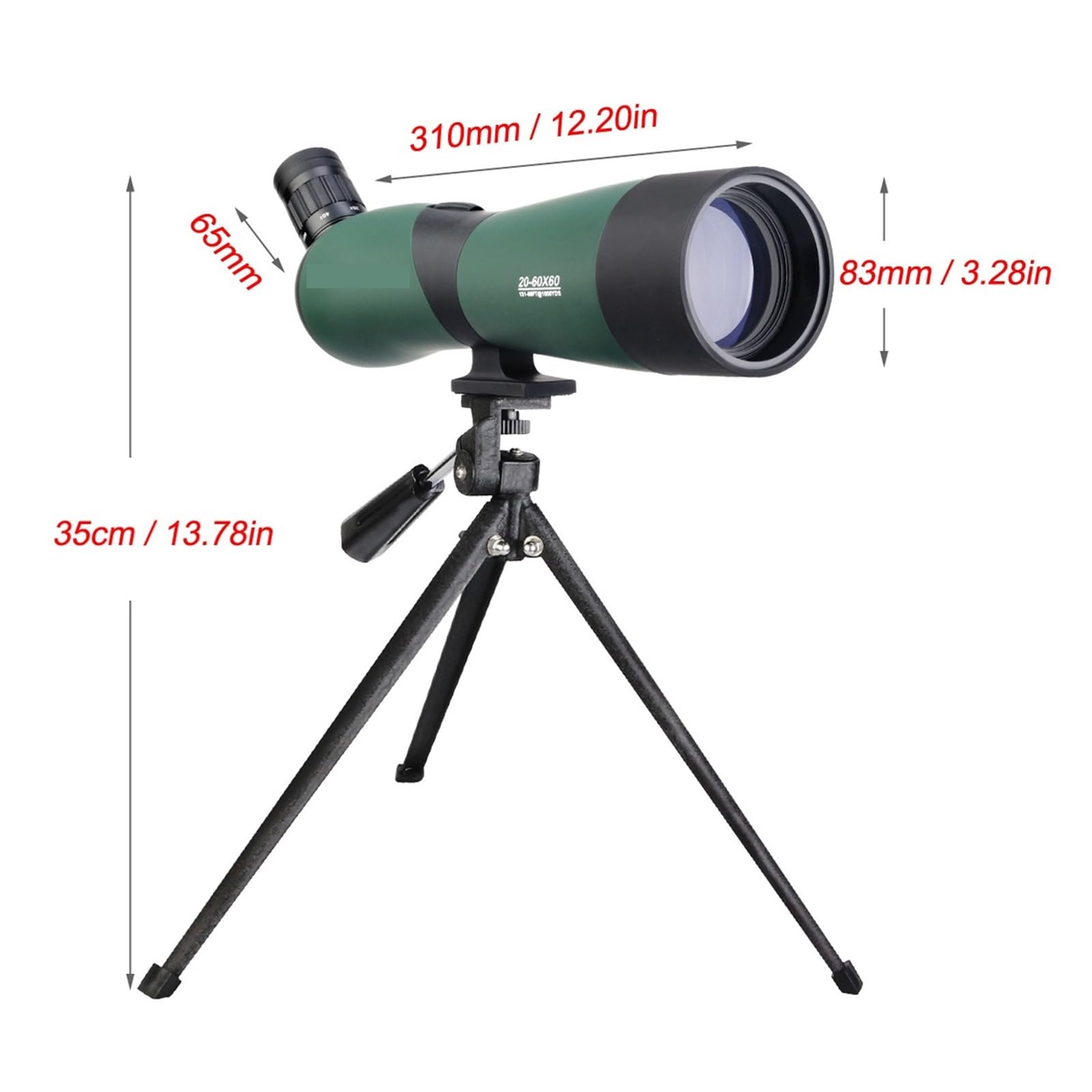Teleskop Zoom 20-60X60/25-75x70mm Luneta Obserwacyjna Optyka Wielowarstwowa Monokular 64-43ft/1000yards Statyw Stołowy Mocny Okular I PowięKszenie(25-75x70)