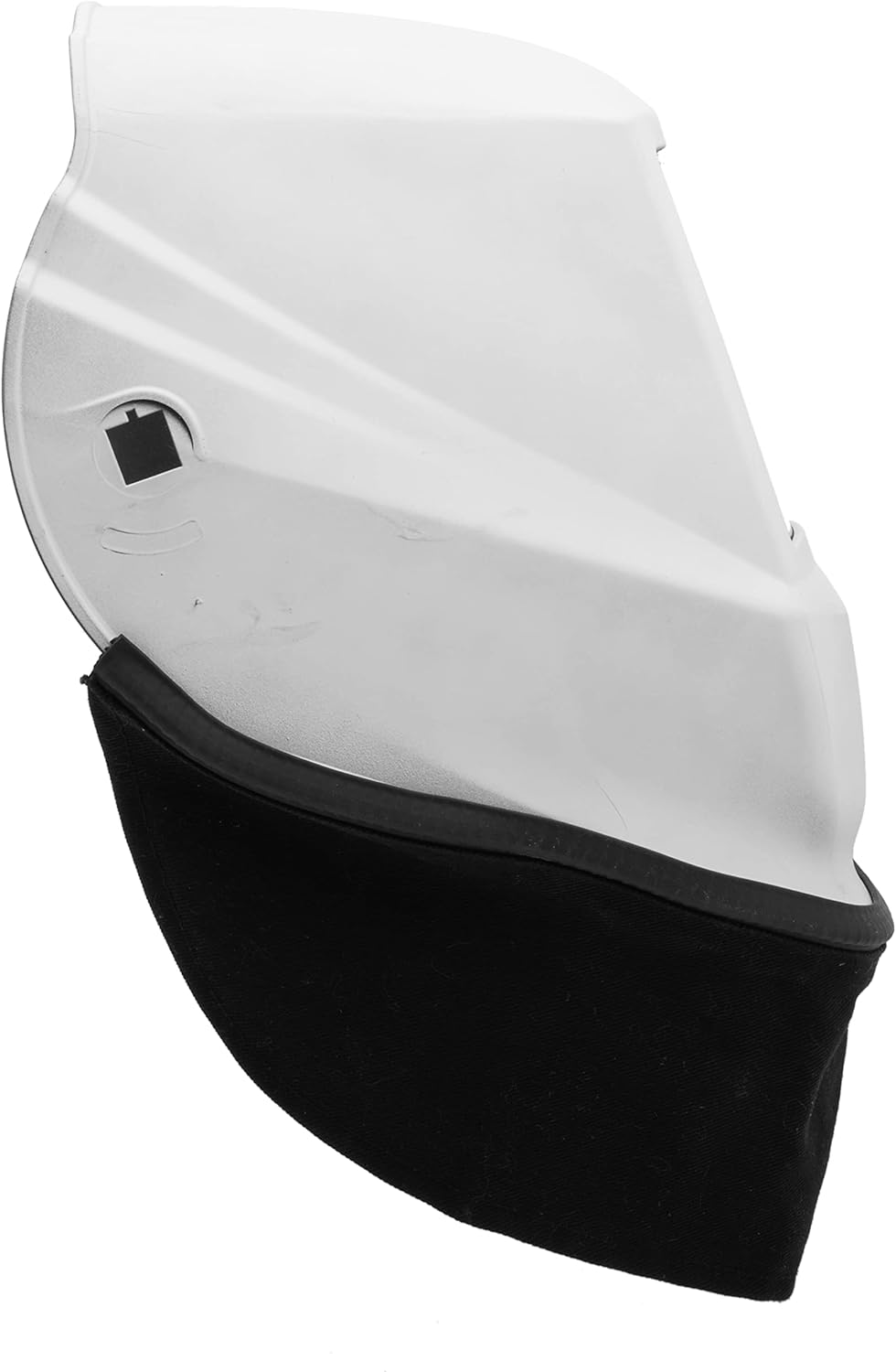 White Headpiece with Black Fire-Resistant Bib